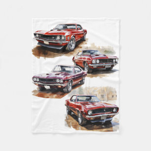Couverture Polaire Voiture Musclée Classique