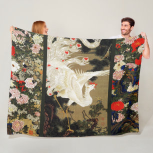 Couverture Polaire VOL AMOUR PHOENIX, Plumes, Coeurs Saint-Valentin