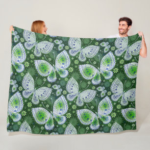 Couverture Polaire Voler vers l'extérieur Papillon Paisley Imprimer v