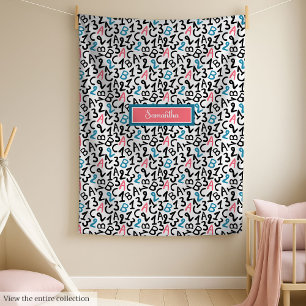 Couverture Polaire Volet de l'école tendance avec monogramme pour fil