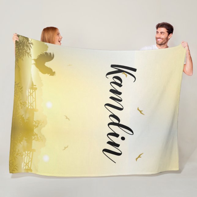 Couverture Polaire Volet personnalisée Lancer Sunny Morning Compteur  (En situation)
