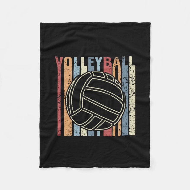 Couverture Polaire Volley-ball Vintage rétro (Devant)