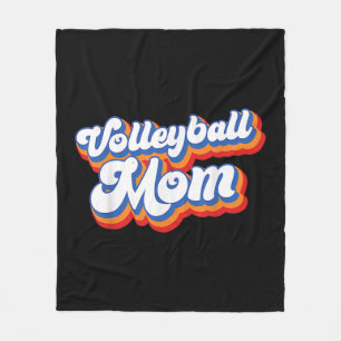 Couverture Polaire Volleyball Mom Leopard Fun Ball Mom Mother's Day 0
