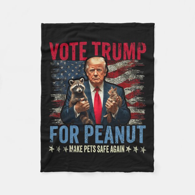 Couverture Polaire Vote Trump For Peanut L'Écureuil Rendre Les Animau (Devant)