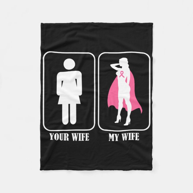 Couverture Polaire Votre Femme Mon Épouse Mari Sensibilisation au can (Devant)