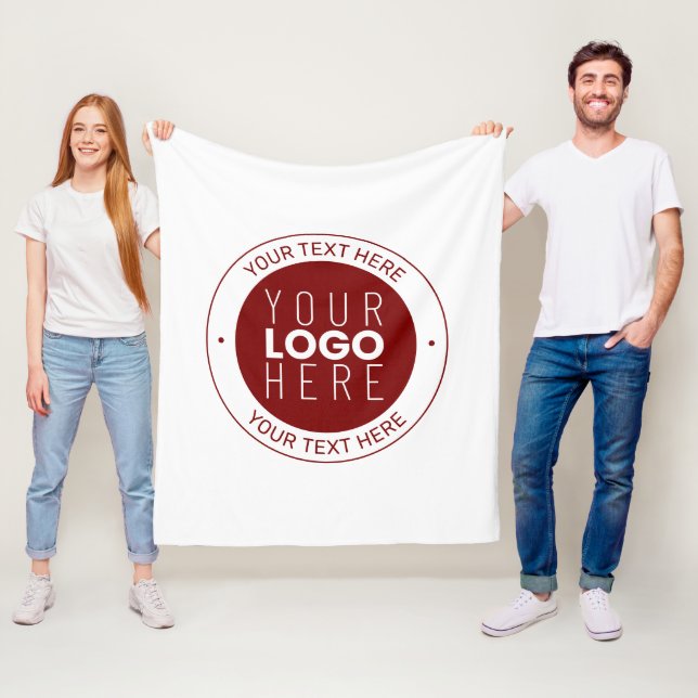 Couverture Polaire Votre logo et votre texte personnalisable | Couleu (En situation)