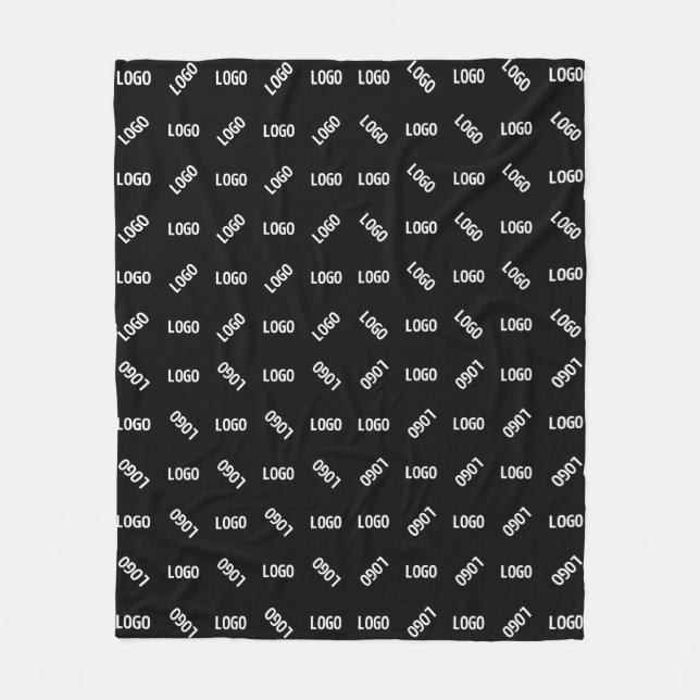 Couverture Polaire Votre logo/image | Matelas géométrique moderne uni (Devant)