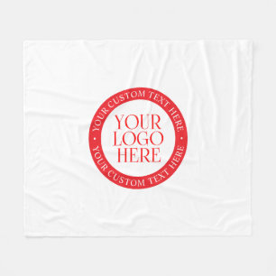 Couverture Polaire Votre logo ou autre image   Noël blanc et rouge