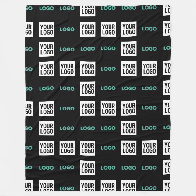 Couverture Polaire Votre logo ou image | Zig Zag Motif avec deux imag (Devant)