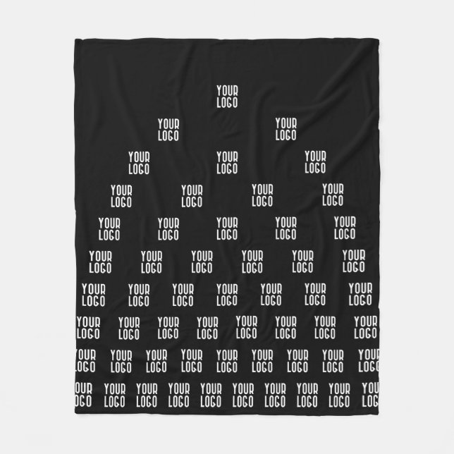 Couverture Polaire Votre Motif d'arche unique Logo | Noir (modifiable (Devant)