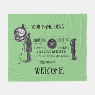 Couverture Polaire Votre nom Surveying Surveyors 1856 Fleece Blanket