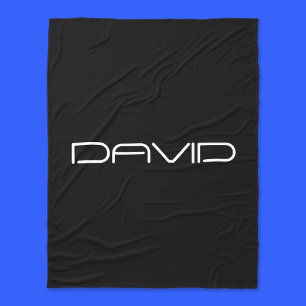 Couverture Polaire Votre nom   Texte personnalisable stylisé Cool