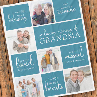 Couverture Polaire Votre vie a été une bénédiction Photo Collage Symp