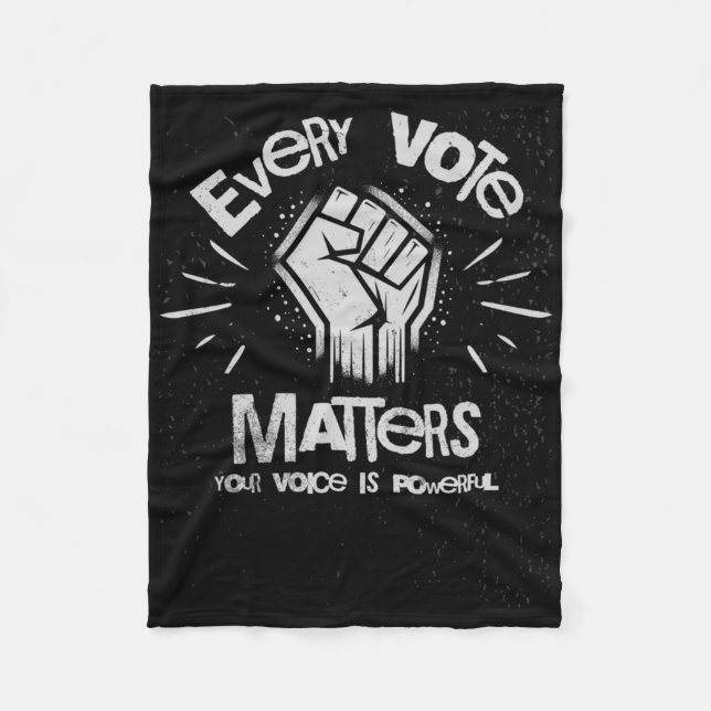 Couverture Polaire Votre Voix Est Puissante Sticker Vote1 (Devant)