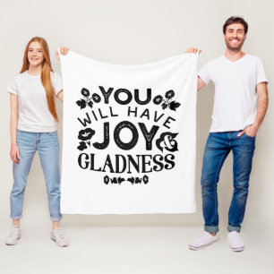 Couverture Polaire Vous aurez de la joie et de la gaieté Citation Ins