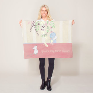 Couverture Polaire Vous êtes mon meilleur ami White Mice Custom