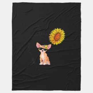 Couverture Polaire Vous Êtes Mon Sunshine Chihuahua Sunflower Chiahua