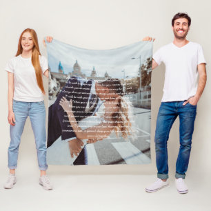 Couverture Polaire Vows mariage Blanche polaire