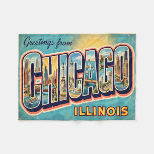 Couverture Polaire Voyage à Chicago Illinois Vintage