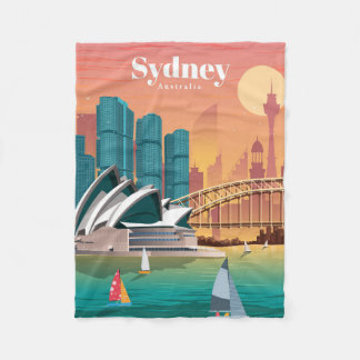 Couverture Polaire Voyage Art Voyage À Sydney Australie