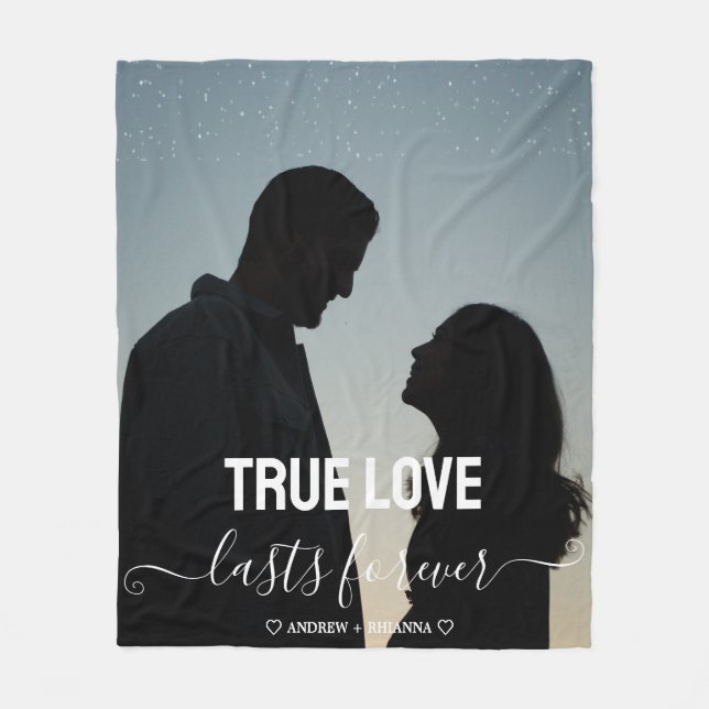 Couverture Polaire Vrai Love Couple Photo Blanket en polaire (Devant)