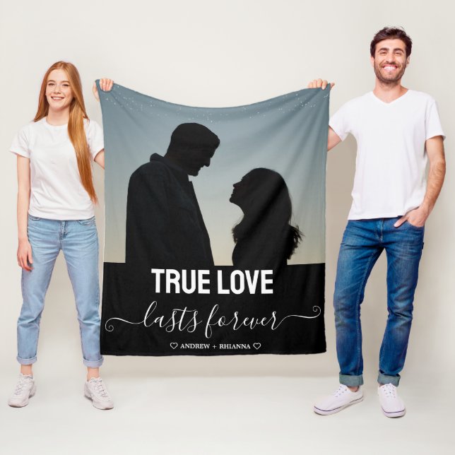 Couverture Polaire Vrai Love Couple Photo Blanket en polaire (En situation)