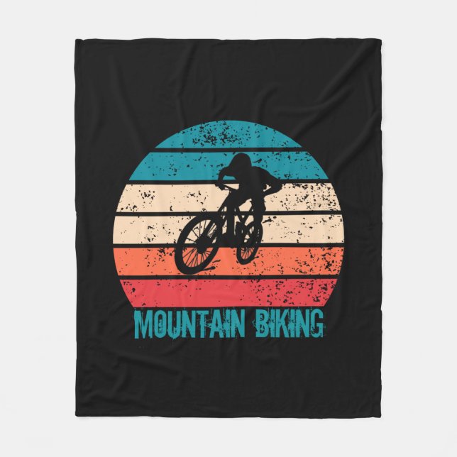 Couverture Polaire VTT Downhill Vintage Vélo de Montagne (Devant)