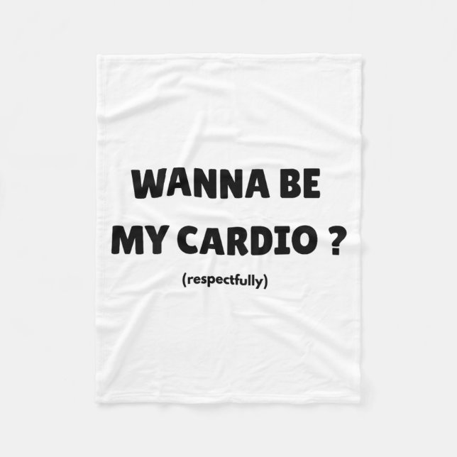 Couverture Polaire W Be My Daily Cardio Funny Gym Saying (on Back)  (Devant)
