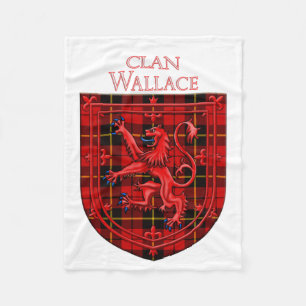 Couverture Polaire Wallace Tartan Scottish Plaid Lion Rampant