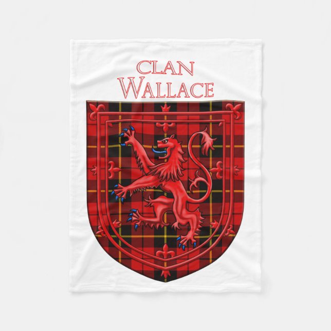 Couverture Polaire Wallace Tartan Scottish Plaid Lion Rampant (Devant)