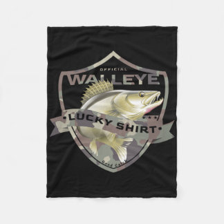 Couverture Polaire Walleye Lucky Chemise Funny Accessoires Pour Walle