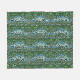 Couverture Polaire Walter Crane Papier peint vintage forêt de mai arb