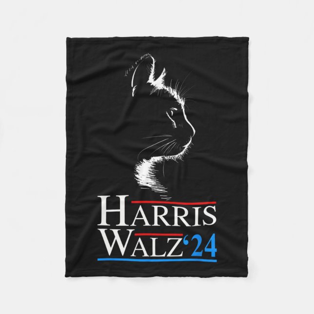 Couverture Polaire Waltz 2024 Election Funny Cat Kamala Harris Tim WA (Devant)