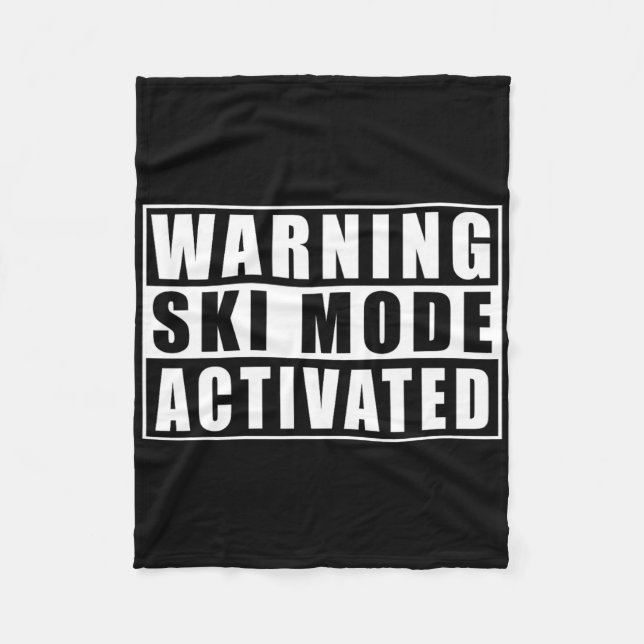 Couverture Polaire Warning Ski Mode Activated  (Devant)
