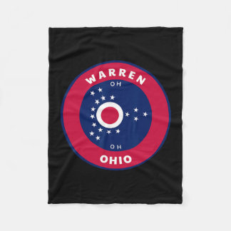 Couverture Polaire Warren Ohio Oh Flag Dge Roundlet Souvenir 