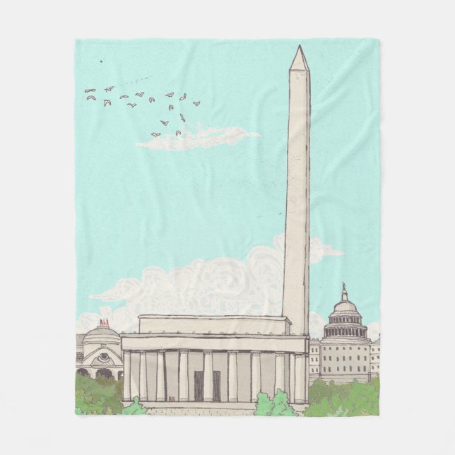 Couverture Polaire Washington D.C Capitale des USA Landmarks (Devant)