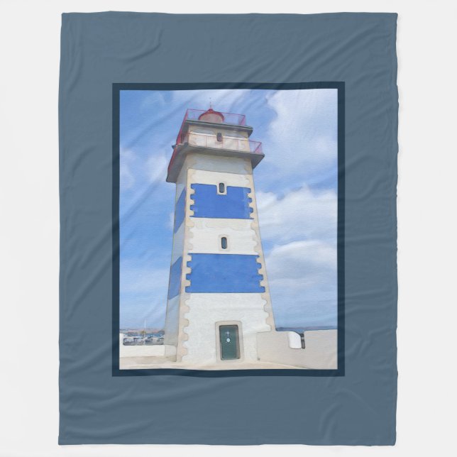 Couverture Polaire Watercolor lighthouse (Devant)