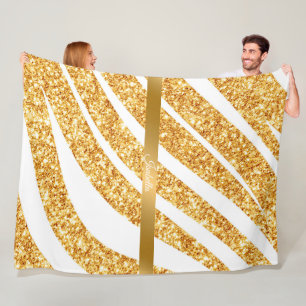 Couverture Polaire Wave Sea Gold Parties scintillant Boho Popular Col