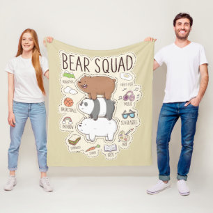 Couverture Polaire We Bare Bears - Bear Squad Journal Graphic
