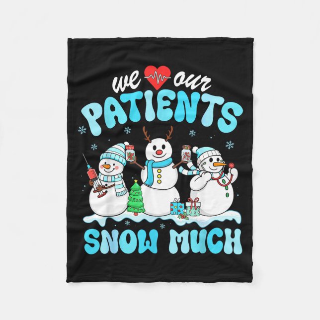 Couverture Polaire We Love Our Patients Snow Much Funny Snowman Chris (Devant)