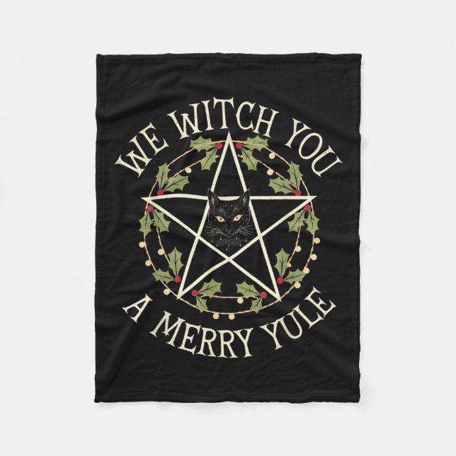 Couverture Polaire We Witch You A Merry Yule Winter Solstice Christma (Devant)