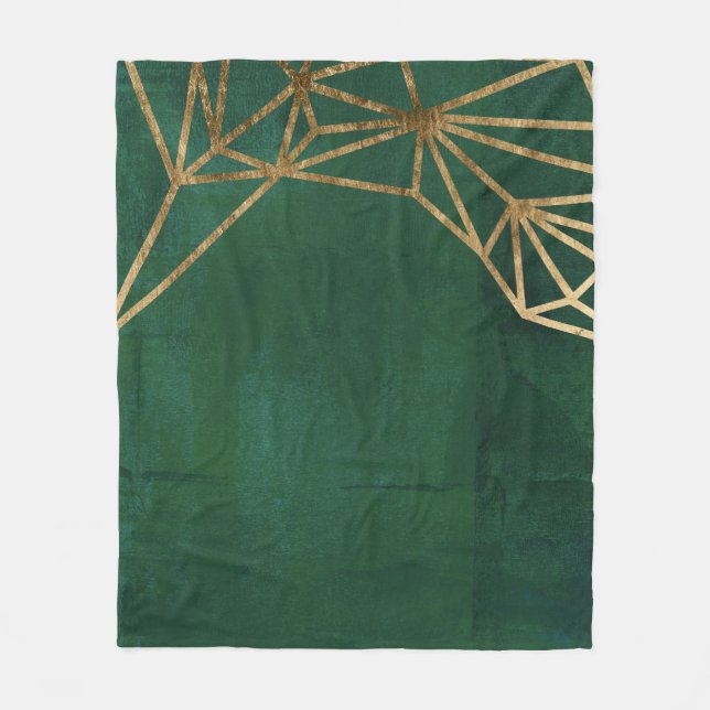 Couverture Polaire Web Gold et Green Jungle (Devant)