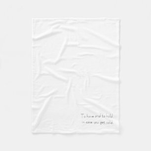 Couverture Polaire Wedding Favor Blanket