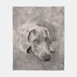 Couverture Polaire Weimaraner Dog Média mixte