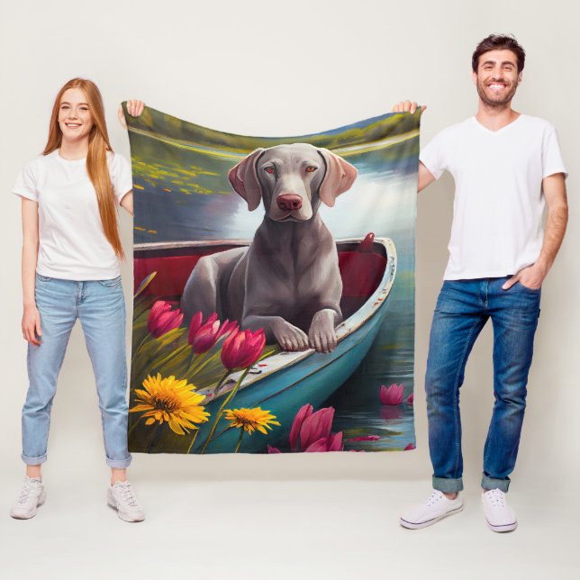 Couverture Polaire Weimaraner sur une pédale : une aventure Pittoresq (En situation)