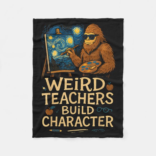 Couverture Polaire Weird Teachers Build Character Funny Van Bigfoot A (Devant)