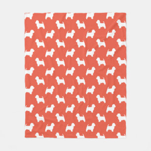 Couverture Polaire West Highland White Terrier Silhouettes Westie Chi