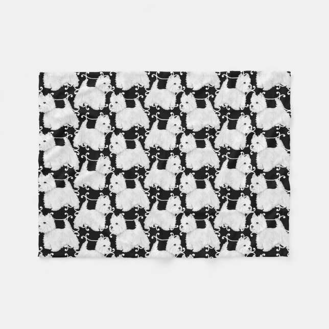 Couverture Polaire West Highland White Terriers (Devant (Horizontal))