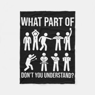 Couverture Polaire What Part Of Dont You Understand Soccer Referee Ha