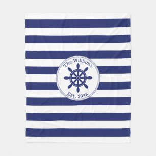 Couverture Polaire Wheel Monogrammed Name de capitaine nautique